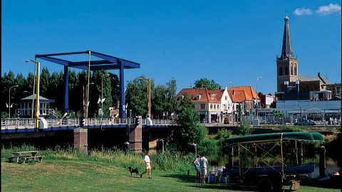 Ophaalbrug over de Oude Ijssel in het centrum van Doetinchem