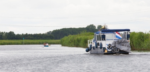 motorboot op de Oude IJssel