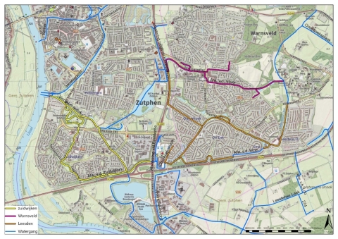 We baggeren vijvers en de singel in Warnsveld.